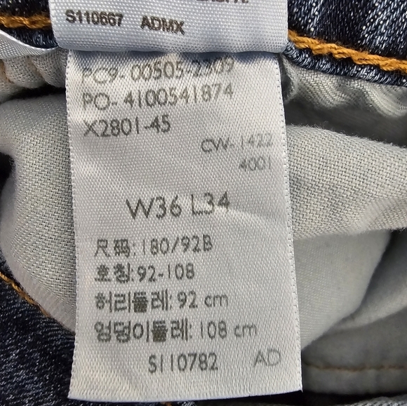 Levi's 505 Regular Fit Men's Jeans Size 36 L34 - Picture 3 of 10